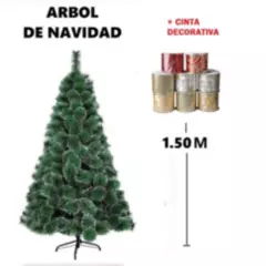 GENERICO - Arbol de navidad 150 cm de alto adorno navideño pino jaspeado