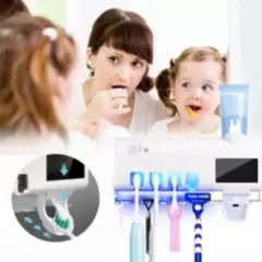 GENERICO - Porta Cepillos Inteligente con Dispensador de Pasta Dental