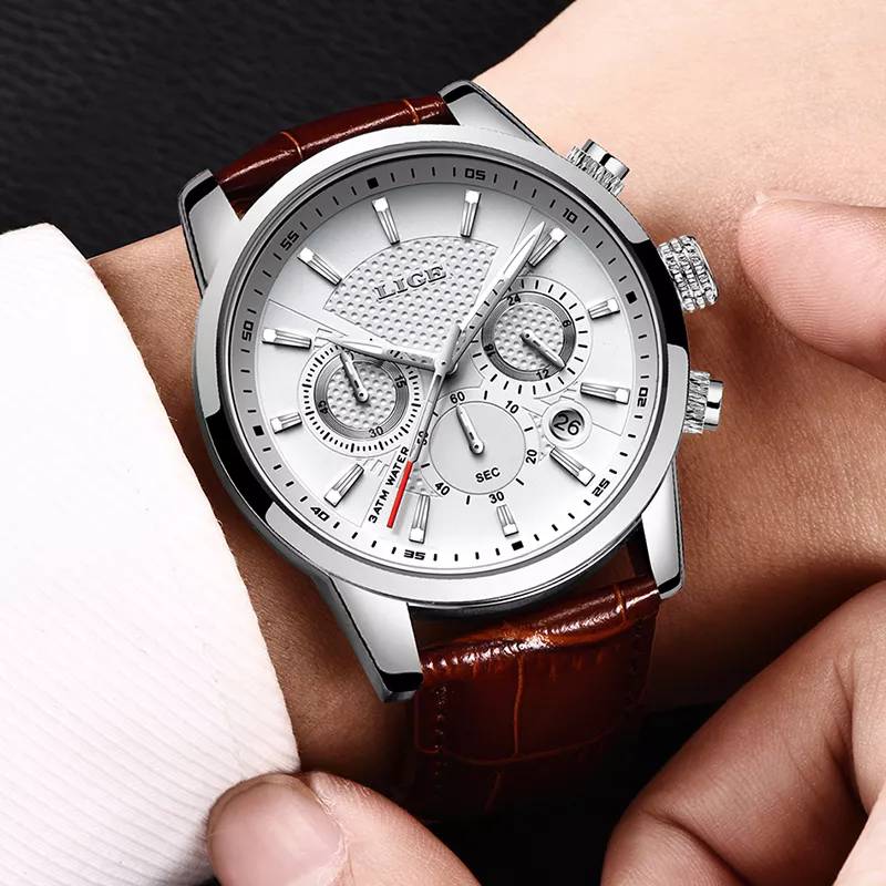 Reloj De Hombre Lige Elegante Cuero, Deportivo