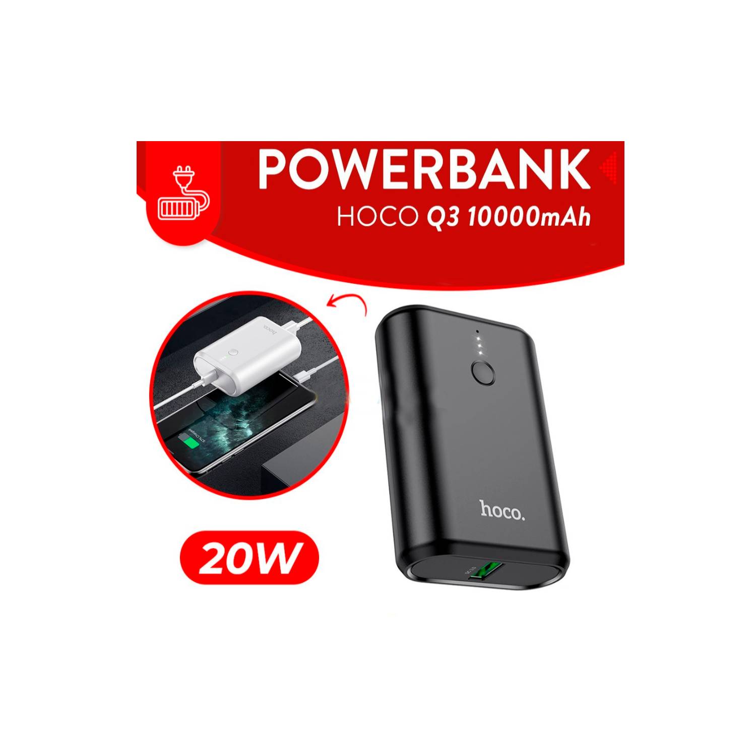 Power Bank Batería Portátil Carga Rápida 10000mah