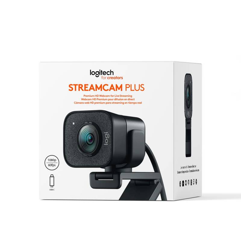 Camara Web Webcam Logitech Stream Cam Plus 1080p 60 Fps Con Tripode