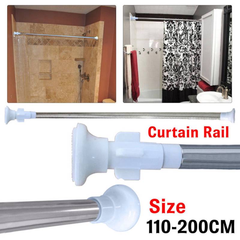 Tubo barra de cortina, ducha extendible a presión mediano 2 metros