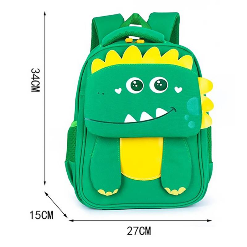 Mochila infantil dino de 3 a 6 años verde GENERICO