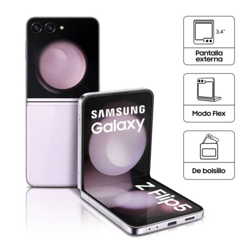 Samsung Galaxy Z Flip 5 Lavanda (8 GB / 512 GB) - Móvil y