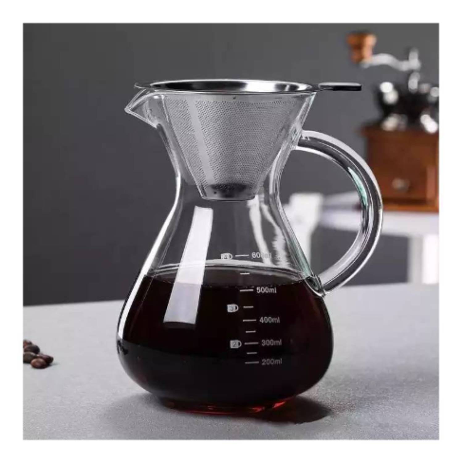 CAFETERA EN VIDRIO 600ML