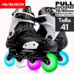 PAPAISON - Patines Freestyle X6 Inline Skates - WH - Talla 41