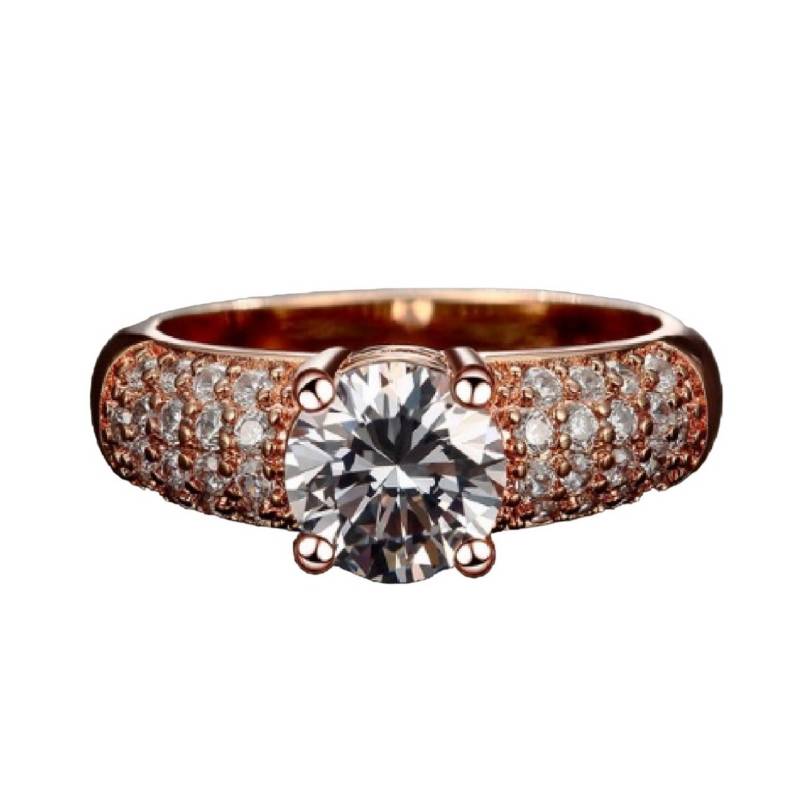 Anillo de Matrimonio Diamonds Dream Mujer Bañado Oro 18K Genieka