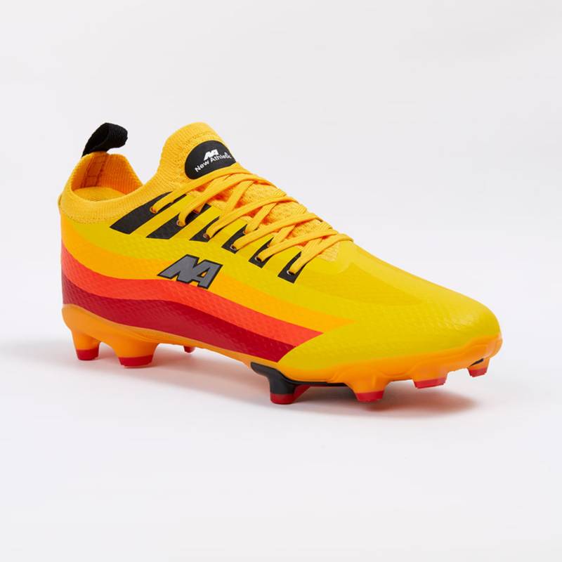 ZAPATILLAS NEW ATHLETIC FOOTBALL AGIFUG36 AMARILLO CON ROJO PARA