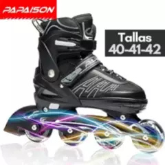 PAPAISON - Patines Inline Skates - MOD 301 - BK - Tallas 40-41-42