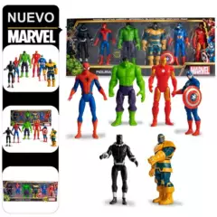 MARVEL - Set De Figuras Articulables Y De Jebe Avengers