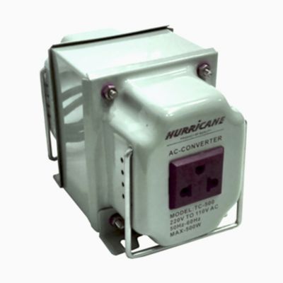 Transformador de 220v a 110v – 100 watts - gris HURRICANE