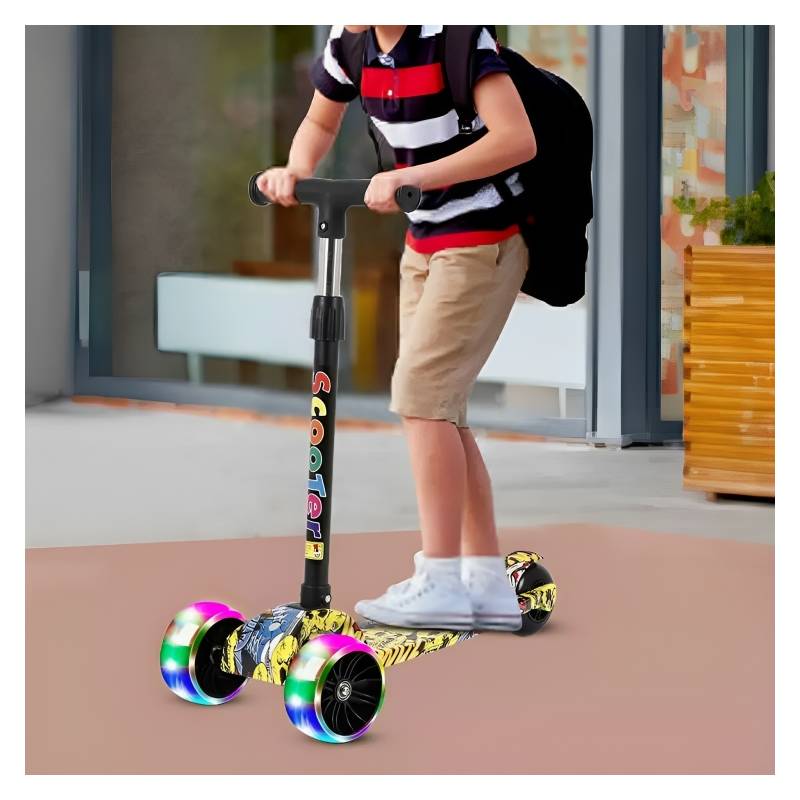 Ripley - PATINETE DE 3 RUEDAS CON GRAFITI PARA NIÑOS SCOOTER PLEGABLE