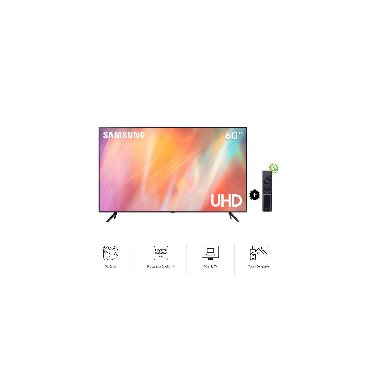 Televisor SAMSUNG LED 60 UHD 4K Smart Tv UN60AU7000GXPE