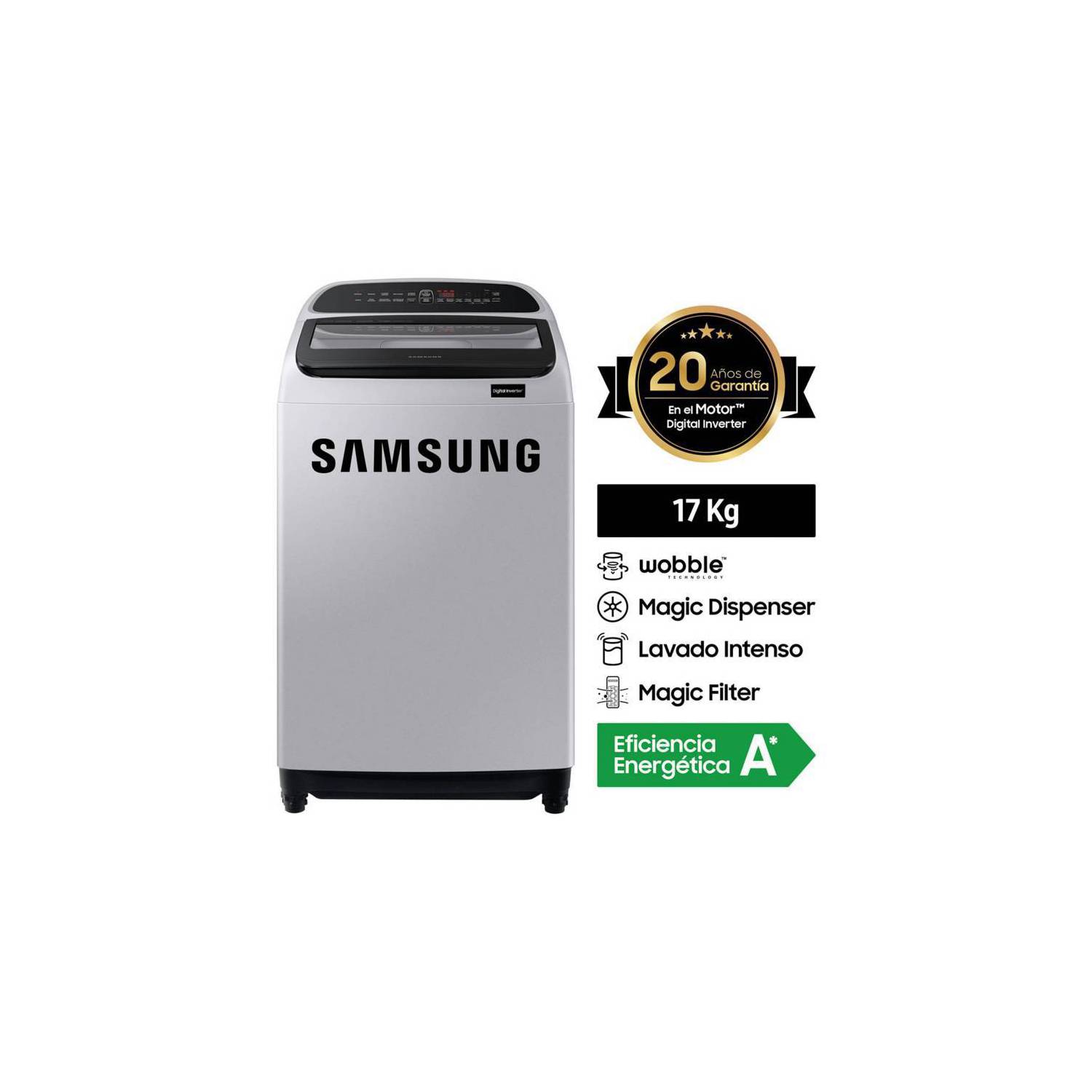 LAVADORA SAMSUNG GRIS 17KG »