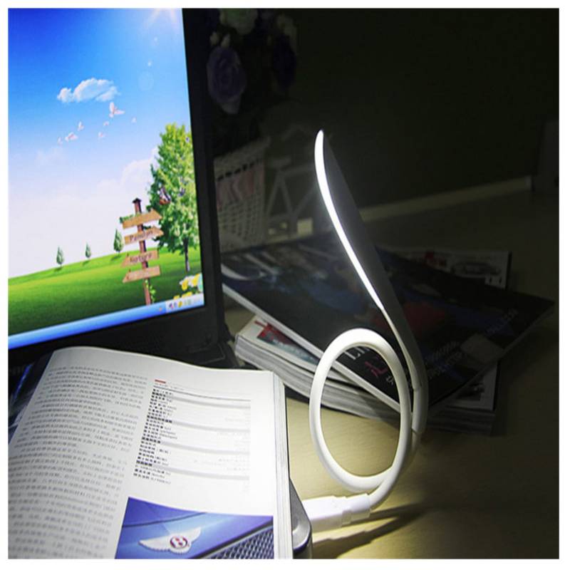 Lampara flexible USB para ordenador portatil, luz LED para Lectura COLOR  NEGRO