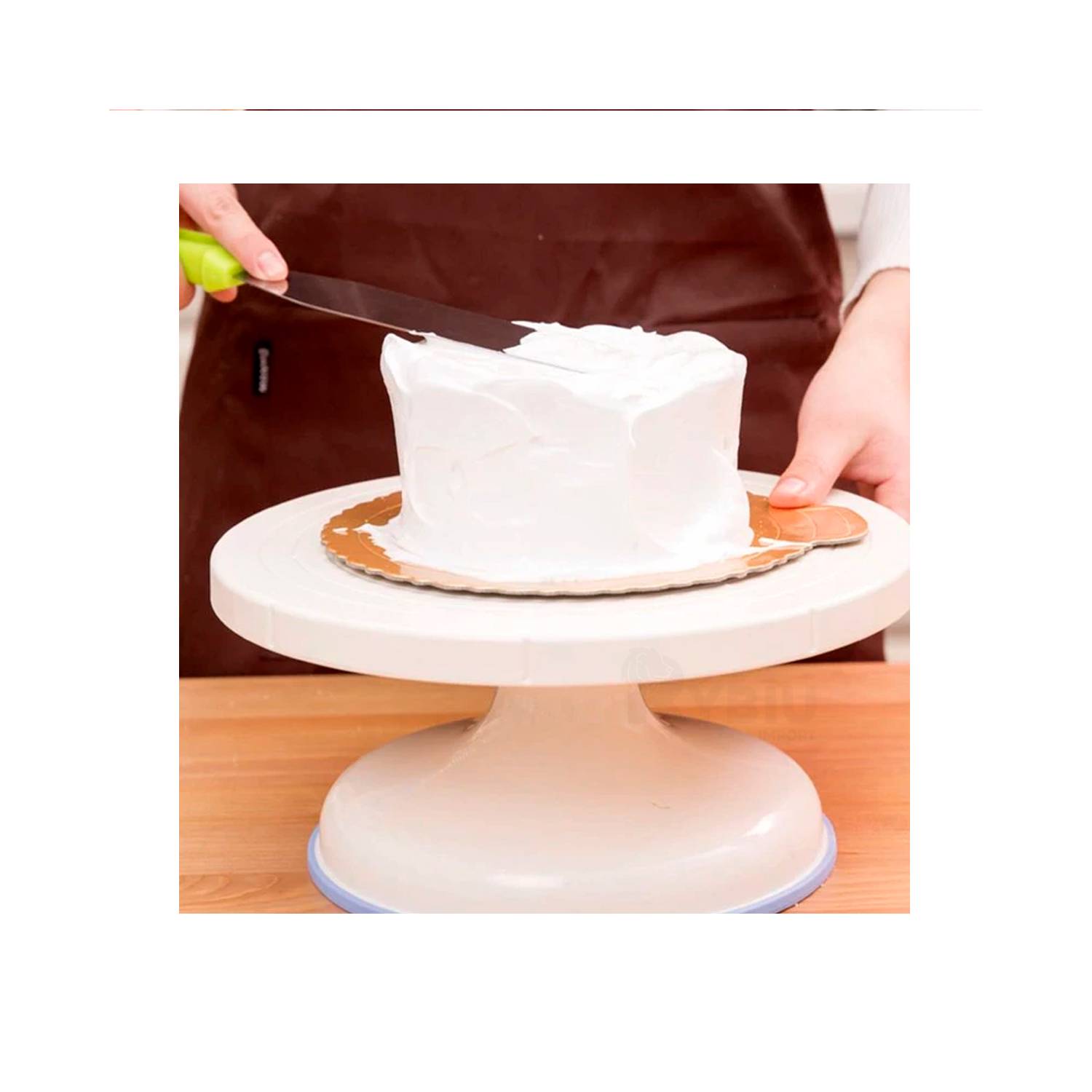 Base Giratoria de Pastelería para Decorar Tortas Blanco RYBIU IMPORT