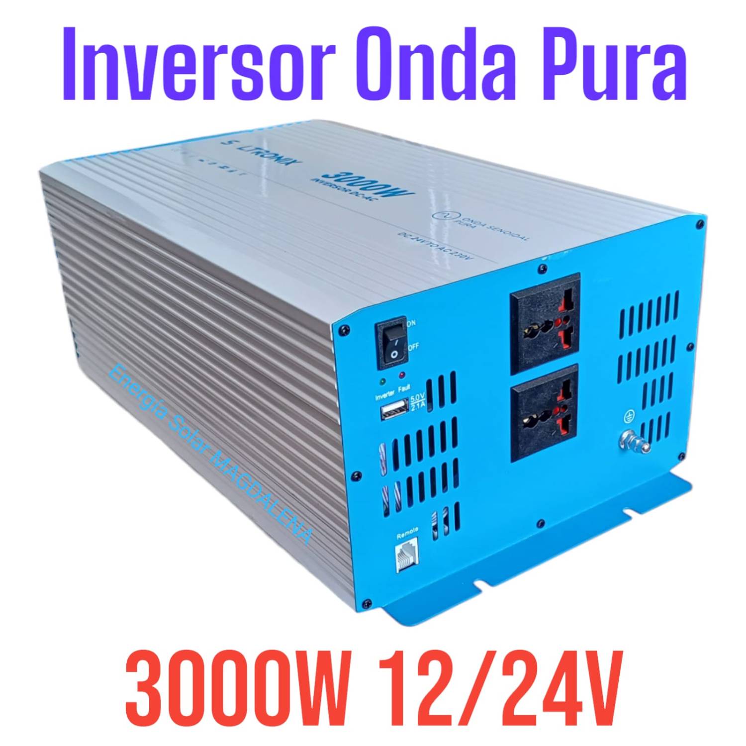 INVERSOR ONDA PURA 3000W 12v/24v SOLTRONIX