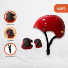 CUZKA - Casco con Set de Proteccion «EZ» Red