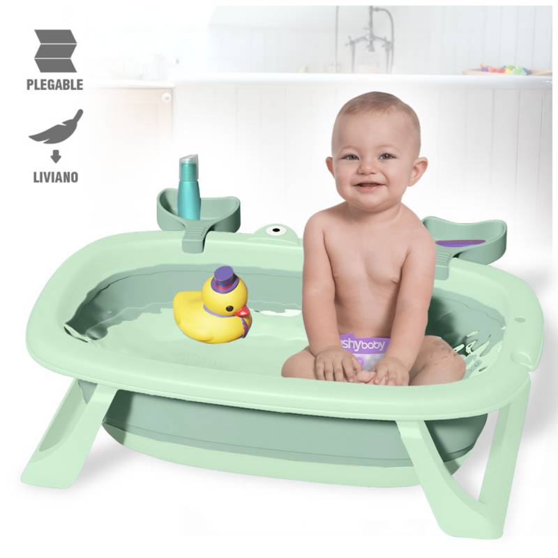 Bañera para Bebé Plegable Rooby Color Verde
