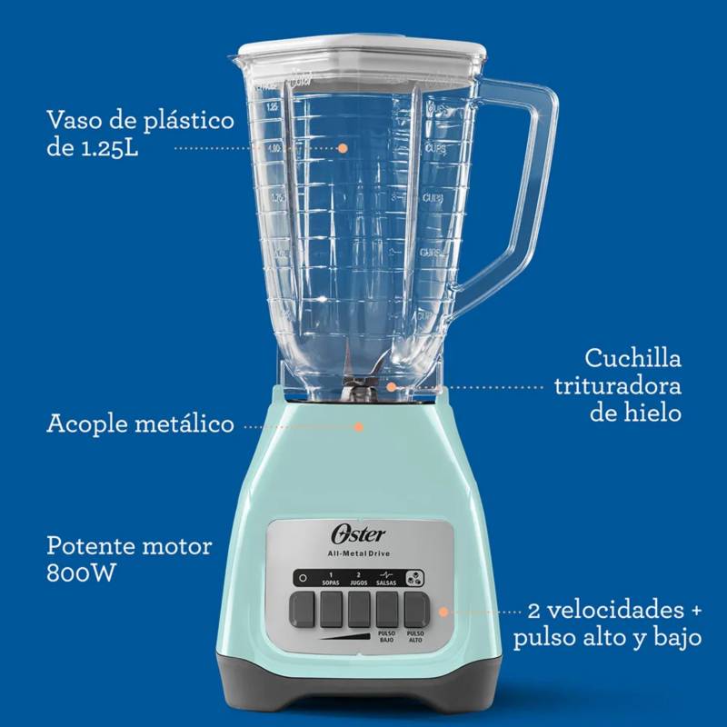 Licuadora Oster 4 Velocidades Vaso de Vidrio