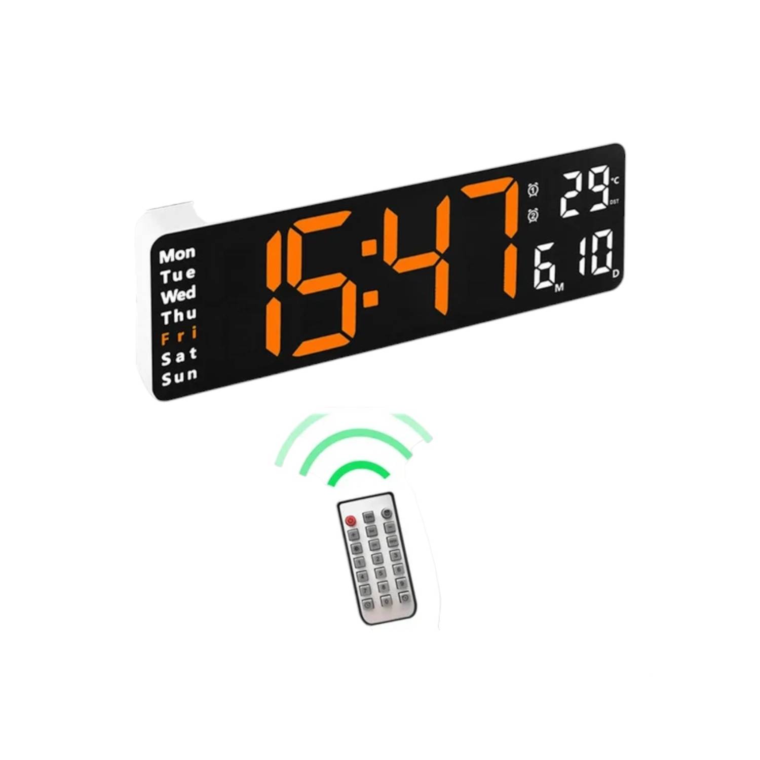 Ripley - RELOJ DE PARED DIGITAL LED REDONDO CON CONTROL REMOTO