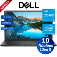 DELL - Laptop Dell Inspiron 3520 15.6" FHD, Core i5 1235U- 12va Gen, Ram 8GB, 512GB SSD, Free Dos