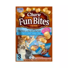 CHURU - Snack Churu Fun Bites Sabor Pollo Atún y Ostión para Gatos