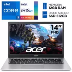 ACER - Laptop Acer Intel Core i7-1165G7 12GB 512GB ASPIRE 5 11° Gen 14” Full HD