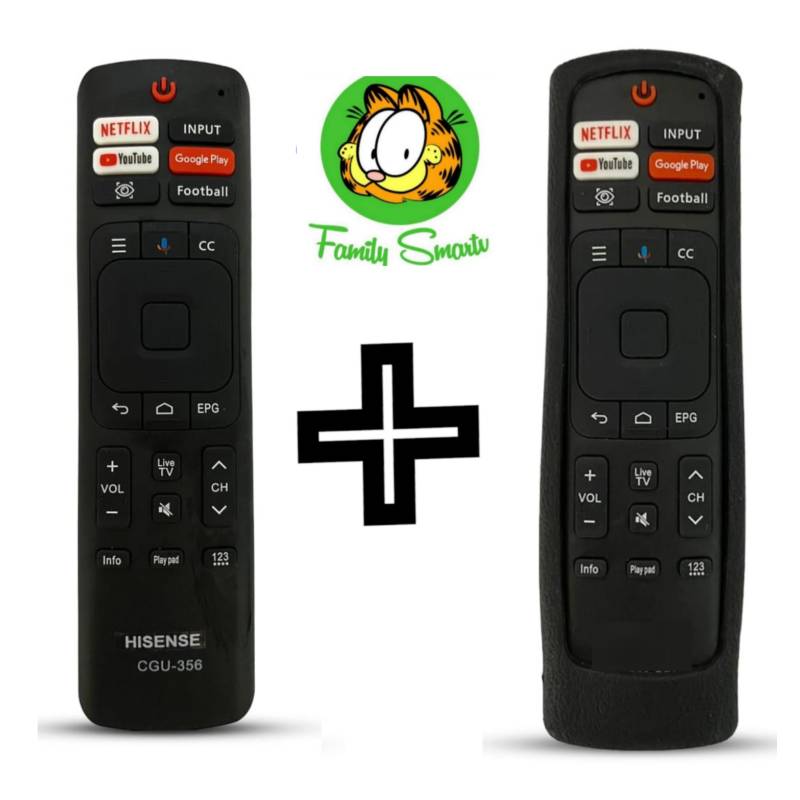 Mando Televisión NR9438 NE Mando Universal de TV para Hisense, Bateria  AAA*2（No Incluye）, Negro - Fundas personalizas para Móvil