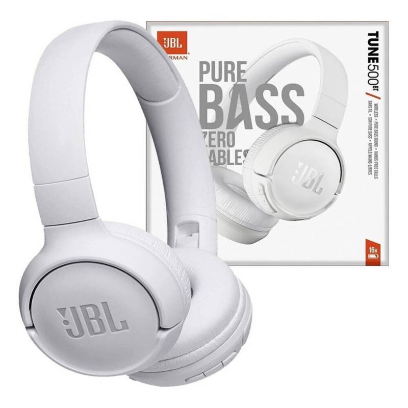  Jbl Tune 500 White Earphones Pure Bass Cable Plano Sin