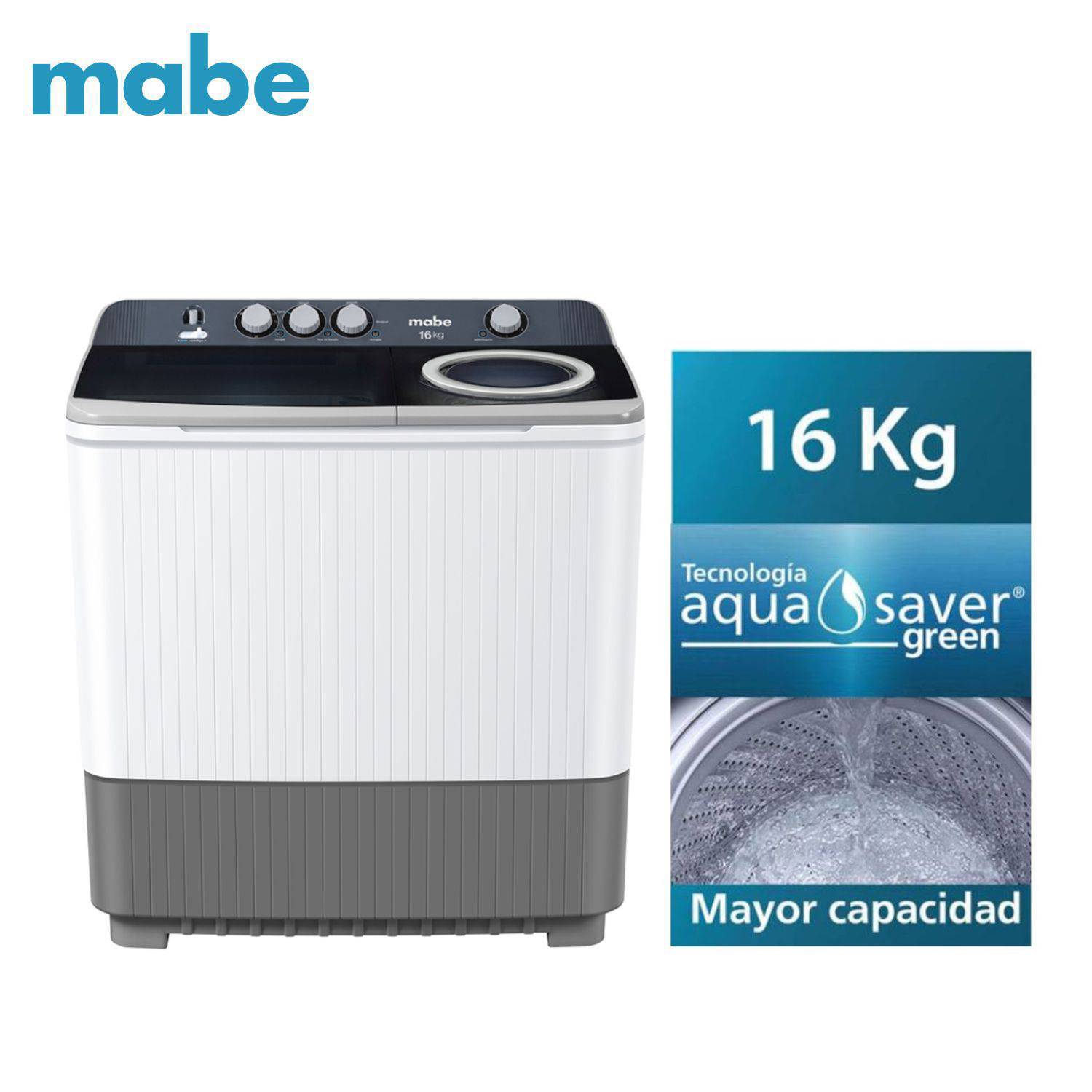 Lavadora automática de 10 kg blanca mabe - LMAP1010WBBB0