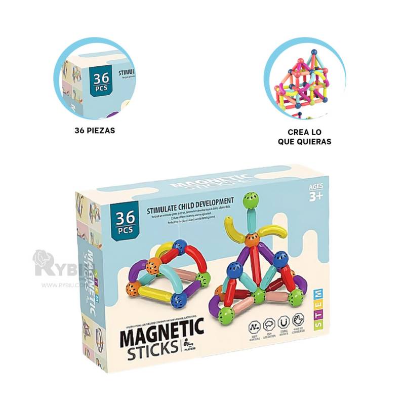 Juego magnético Magnetics (36 piezas)