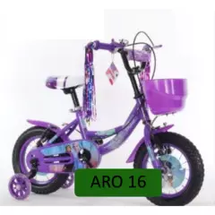GENERICO - Bicicleta Aro 16 Para Niños Color Morado Fz