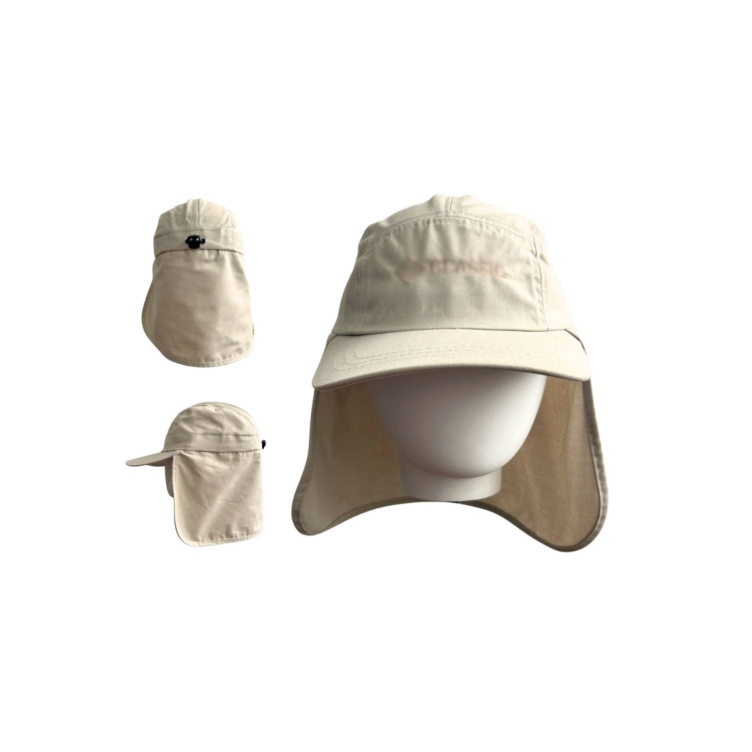 Sombrero Gorro Alta Proteccion Sol Cubre Nuca - Crema KAST PE