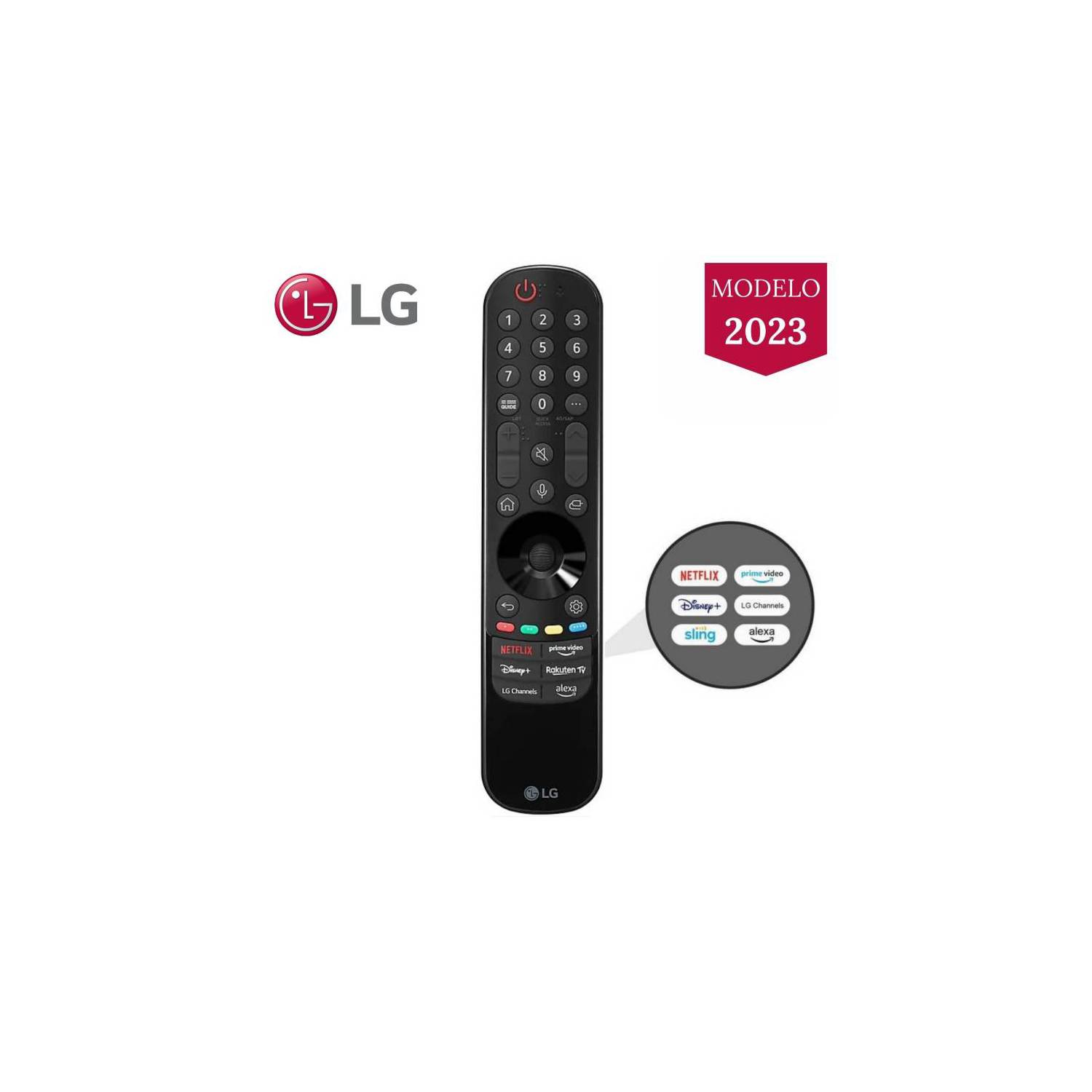 Gethex  Control Magic LG MR23GN Con Botón Alexa Y LG Channels Modelo 2023