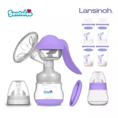 SANTOLEE - Extractor de Leche +  Bolsas Almacenamiento Lansinoh