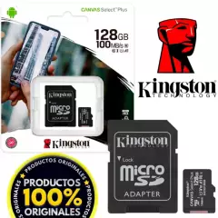 KINGSTON - Memoria Micro Sd 128 Gb clase 10 Plus Kingston + adaptador