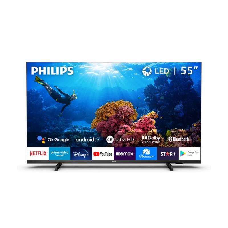 PHILIPS - TELEVISOR PHILIPS 55 SMART TV LED 4K UHD 55PUD7406 4K ANDROID