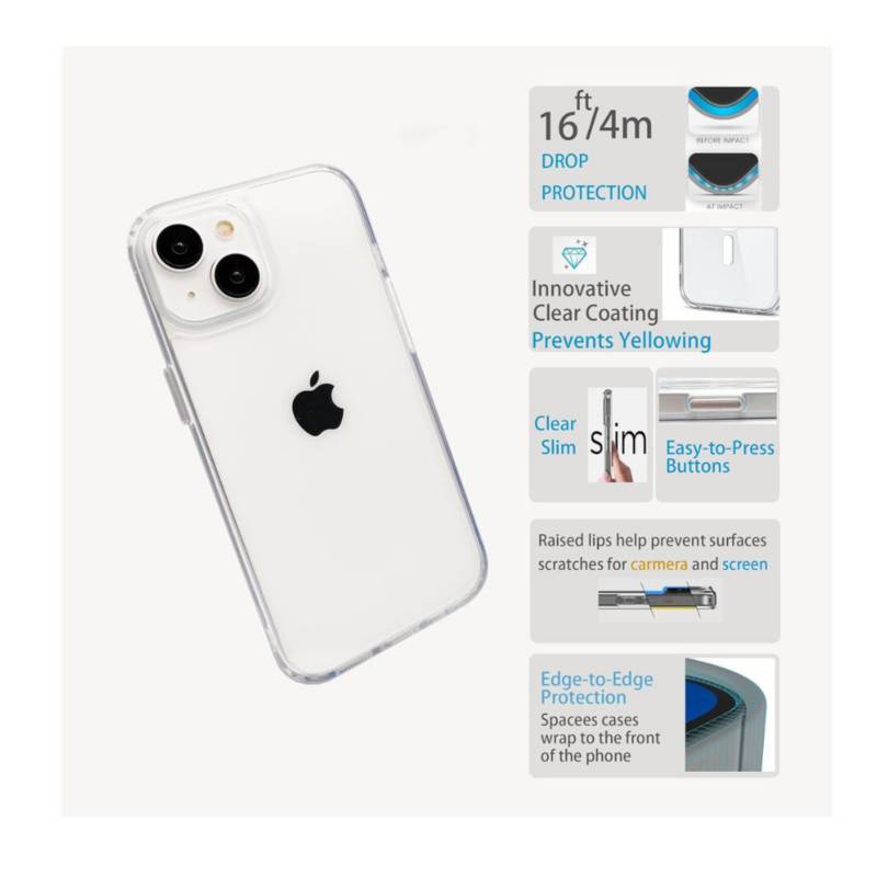 Funda Case Space Drop para iPhone 13 Pro - Transparente