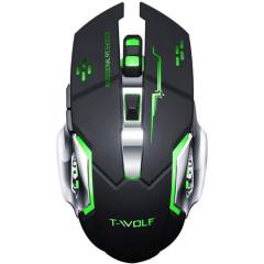 TWOLF - Mouse Gamer con luces Wifi Recargable PRO  - TWOLF