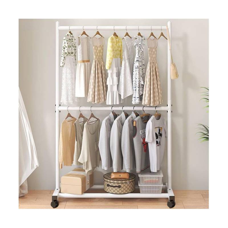 Ropero Armario Closet Perchero Organizador Ropa 1 Cuerpo Blanco