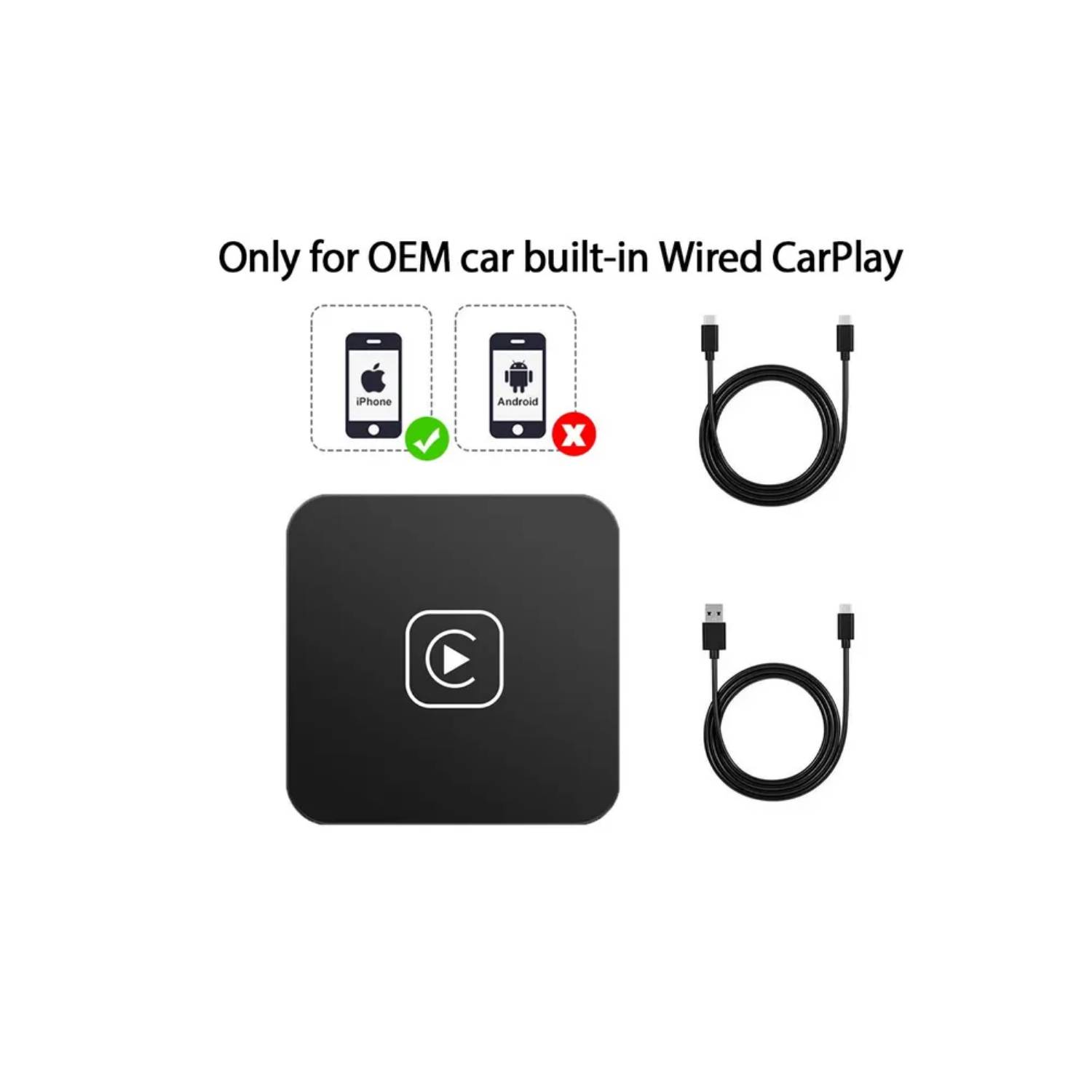 adaptador para apple carplay inalambrico convertidor auto carro A