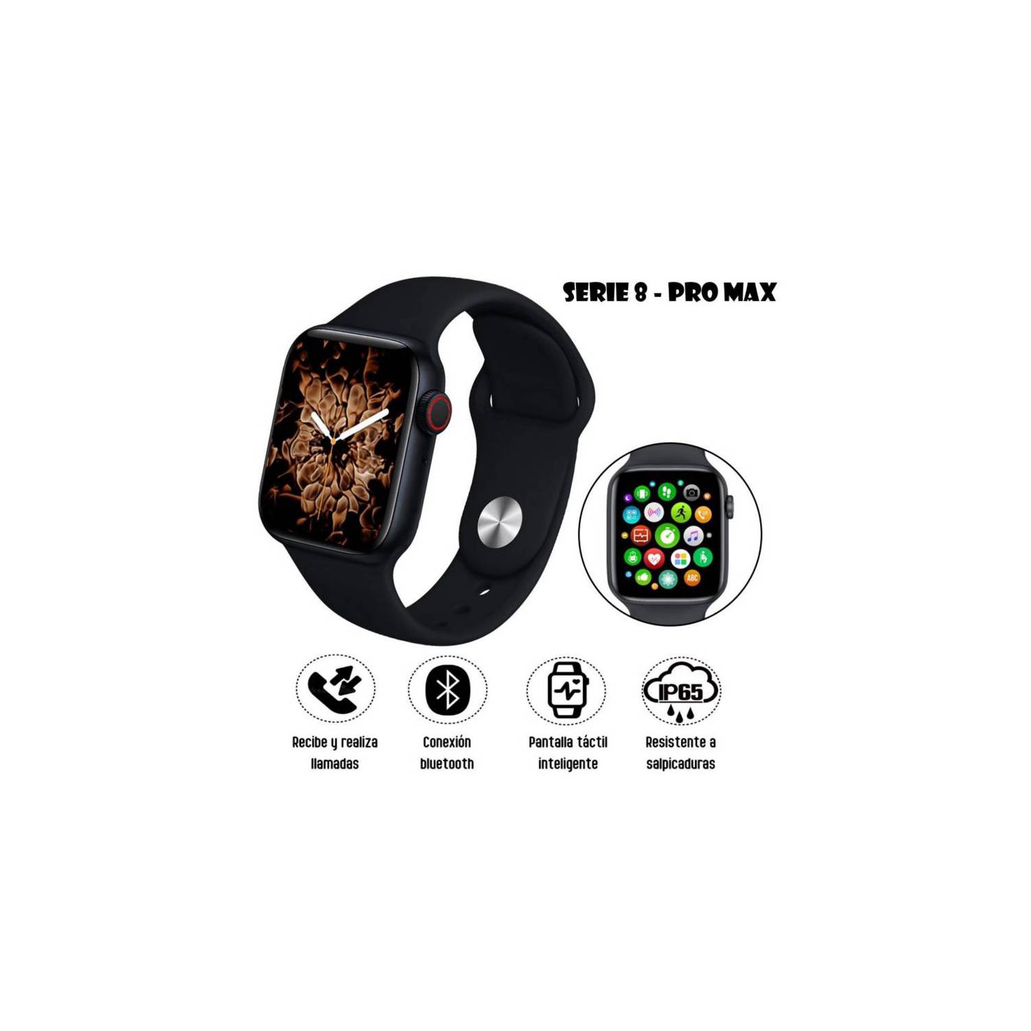 Smartwatch Serie 8 - i8 Pro Max Negro - Reloj Inteligente GENERICO