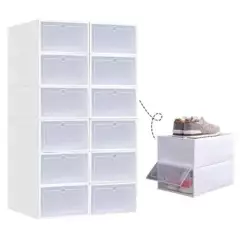 GENERICO - Set 10 Cajas Organizador de Zapatos - Blanco