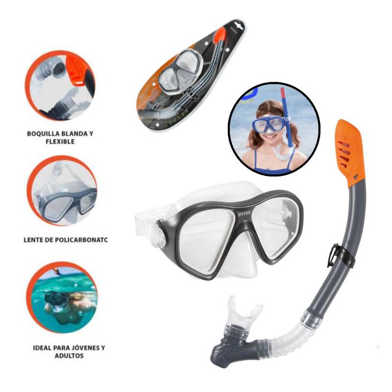 Gafas y snorkel - INTEX modelo REEF RIDER
