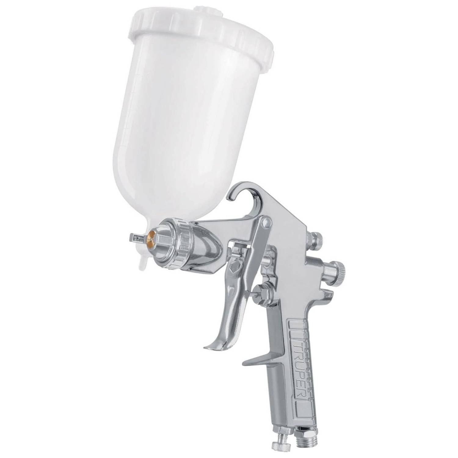 Pistola de aire para Pintar Gravedad Vaso plástico boquilla 1.7 mm TRUPER