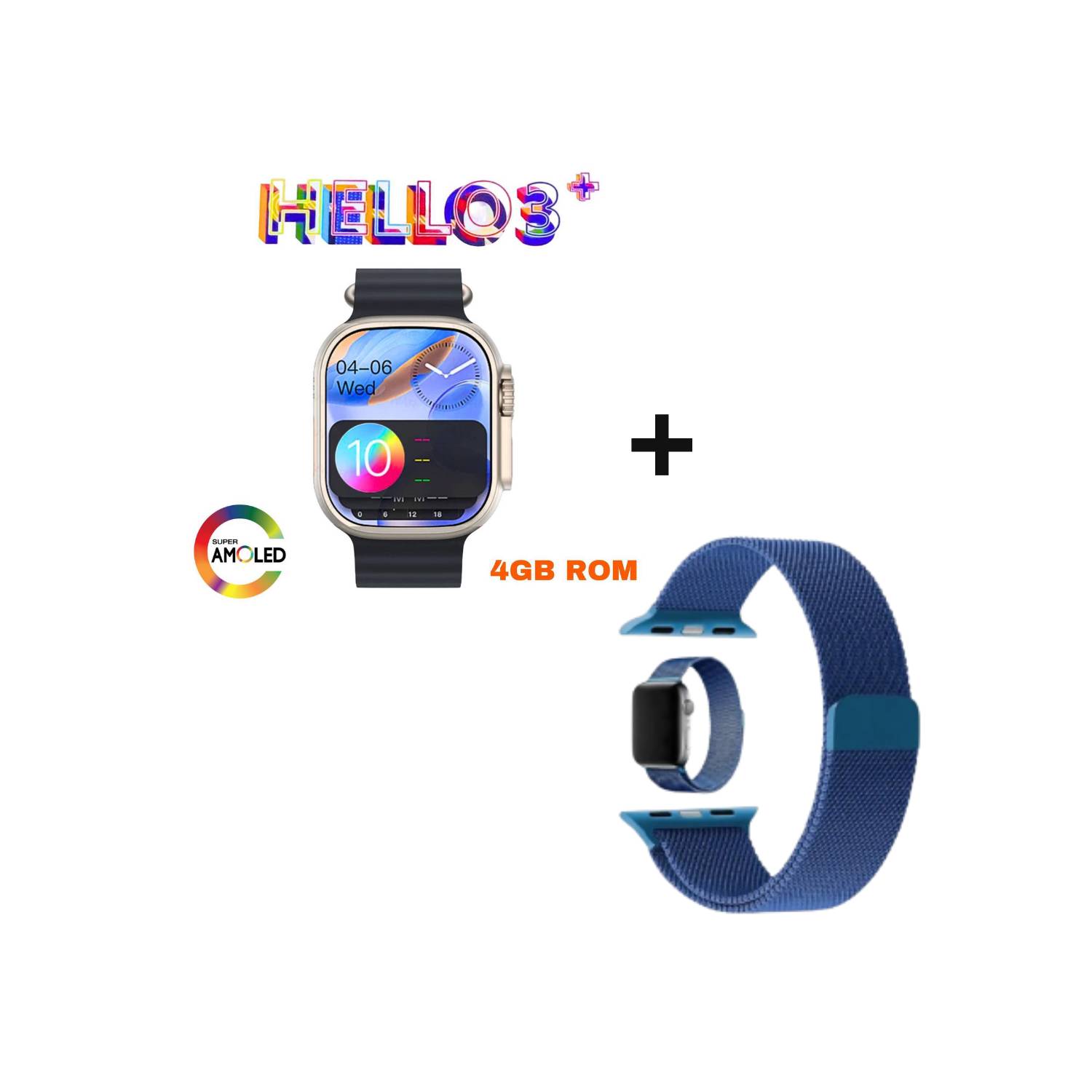 Hello Watch 3 Plus 4 GB Color Negro OEM