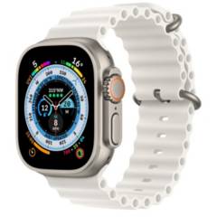 APPLE - Apple Watch Ultra 49mm Titanium Case White Ocean Band One Size