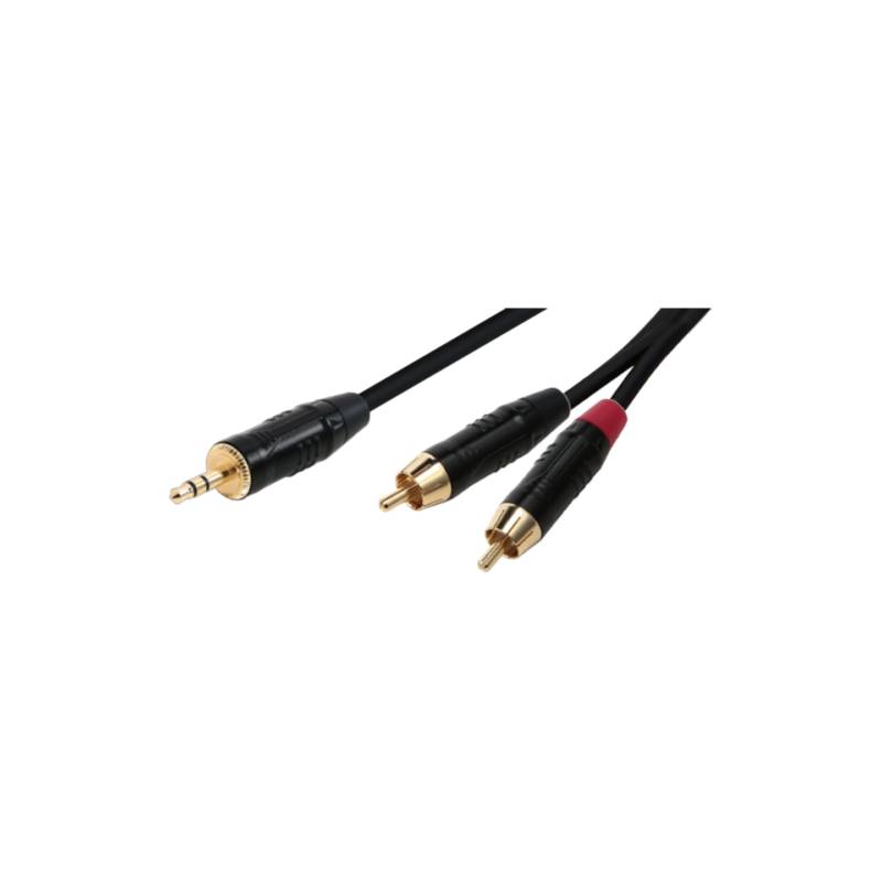 Cable De 3.5 Mm Stereo A 2 Plug 6.3 De 3 Mtr