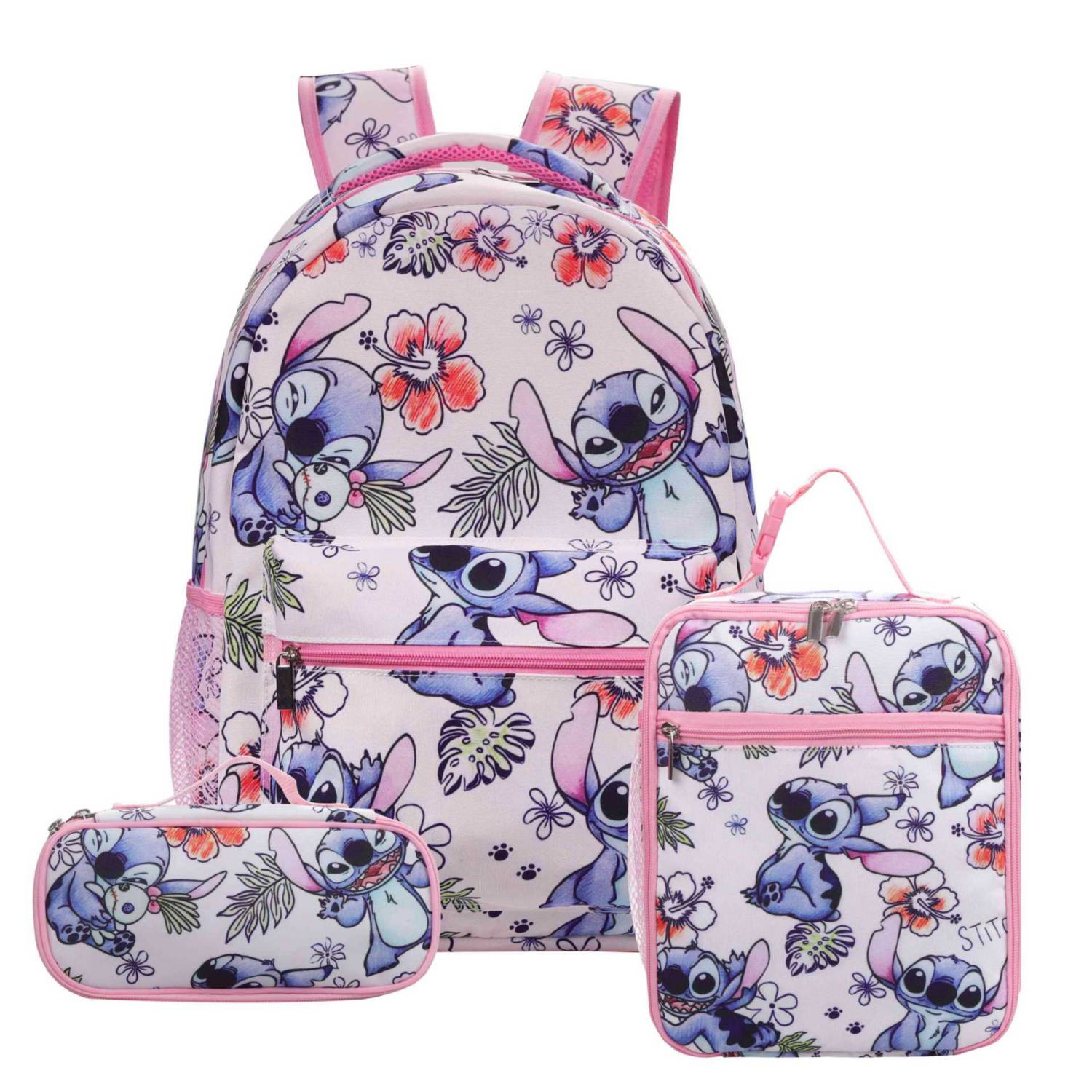 Mochila Lonchera Térmica Stich 3d Niña Bolsa Portátil